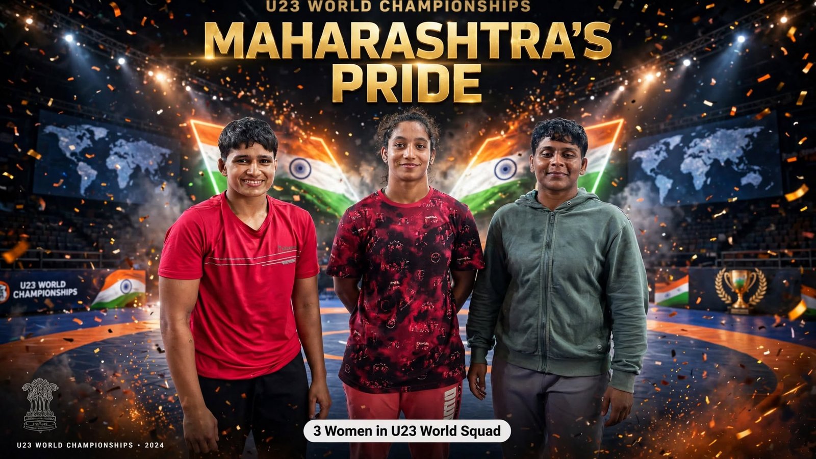 Maharashtra Wrestlers U23 World Championships Squad